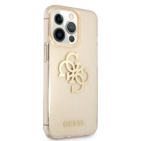 Etui do iPhone 13 Pro Max Guess Glitter 4G Big Logo - złoty