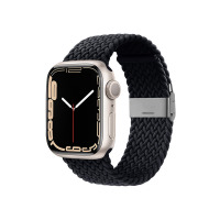 Pasek do Apple Watch 38/40/41/42 mm Crong Wave Band Pleciony grafitowy