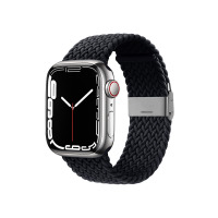 Pasek do Apple Watch 38/40/41/42 mm Crong Wave Band Pleciony grafitowy