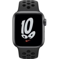 Apple Watch Nike SE 40mm aluminium w kolorze gwiezdnej szarości z paskiem sportowym w kolorze antracytu