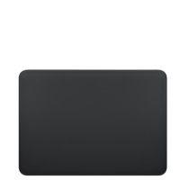 Apple Magic Trackpad w kolorze czarnym z gładką powierzchnią Multi-Touch, widok z góry na prostokątny gładzik o zaokrąglonych narożnikach.
