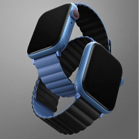 Pasek do Apple Watch 38/40/41 mm Uniq Revix dwukolorowy czarno - niebieski