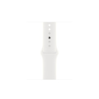 Apple Watch Series 8 + Cellular 41mm aluminium w kolorze srebrnym z paskiem sportowym w kolorze białym