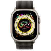 Apple Watch Ultra 49mm + Cellular tytan z opaską Trail w kolorze czarnym/szarym - S/M 