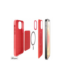 Etui do iPhone 12/12 Pro PURO SKY MAG  Skóra eco - czerwone