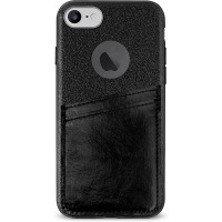 Etui do iPhone 7/8 Puro Shine Pocket - Czarne 