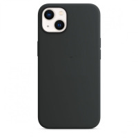 Czarne silikonowe etui TelForceOne do iPhone 13 Pro, widok na tylny panel z wycięciem na wyspę aparatów oraz charakterystycznym układem dwóch obiektywów.