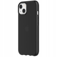 Czarne etui Griffin Survivor do iPhone 13, widok z tyłu na matową powierzchnię z logo Apple oraz charakterystyczną, wzmocnioną ramkę wokół wyspy aparatów.