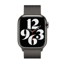 Branzoleta mediolańska Apple ze stali nierdzewnej do Apple Watch 38/40/41/42 mm - grafitowa