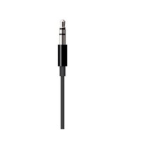 Czarny kabel Apple Lightning do gniazda słuchawkowego o długości 1,2 m z widocznym metalowym wtykiem jack 3,5 mm oraz czarną obudową złącza na przewód.