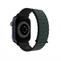 Pasek do Apple Watch 44-49MM JCPAL FlexDuo - Czarny/Ciemno zielony