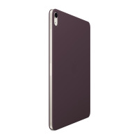 Etui Apple Smart Folio w kolorze ciemnej wiśni do iPad Air 4 i 5, widok z profilu na tylną część obudowy z wycięciem na aparat i logo Apple.