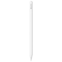 Biały rysik Apple Pencil Pro do iPada z widocznym logo Apple oraz napisem Pencil Pro na korpusie, ujęty w pionowej orientacji na gładkim tle.