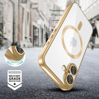 Etui do iPhone 16 Polska Tech-Protect MagFlex MagSafe shiny gold - przezroczyste