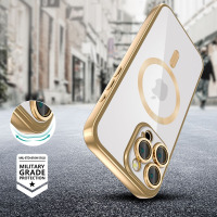 Etui do iPhone 16 Pro Warszawa Tech-Protect MagFlex MagSafe clear gold - przezroczyste