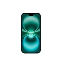 Smartfon Apple iPhone 16 w kolorze berylowa zieleń, widok na przedni panel z wyświetlaczem oraz charakterystycznym wcięciem Dynamic Island u góry ekranu.