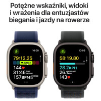 Rzeszów Apple Watch Ultra 2 49mm + Cellular tytan czarny z opaską Trail czarną S/M 