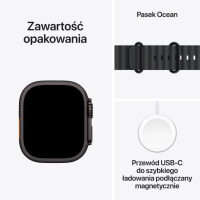Apple Watch Ultra 2 49mm + Cellular tytan z opaską Trail w kolorze niebieskim - S/M