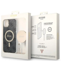 Etui do iPhone 14 Rzeszów Guess 4G Gold Black Magsafe + Charger - czarne