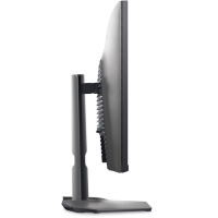 Monitor Dell G3223QE w kolorze czarnym, widok z profilu na smukłą obudowę z charakterystycznymi żebrowaniami wentylacyjnymi oraz regulowaną podstawę.