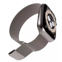 Rzeszów Pasek do Apple Watch 44/45/46/ 49mm Puro Milanese Magnetic Band titanium