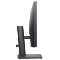 Monitor Dell E2225HS 21.4 cala w czarnej obudowie, widok z profilu prezentujący smukły panel ekranu oraz regulowaną podstawę z uchwytem na przewody.