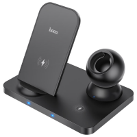 Ładowarka Indukcyjna Hoco CW33 3-in-1 Wireless Charger Black 15W