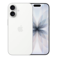 Apple iPhone 17 w kolorze białym, widok z tyłu prezentujący pionowy układ dwóch obiektywów aparatu oraz przód urządzenia z wyświetlaczem i wcięciem Dynamic