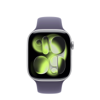 MEU64MP/A Apple Watch S11 42mm aluminium w kolorze srebrnym z paskiem sportowym w kolorze mleczny fiolet S/M RZESZÓW