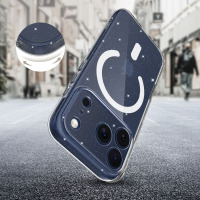 Warszawa Etui do iPhone 17 Pro Tech-Protect Flexair MagSafe glitter - przezroczyste 5906302319558