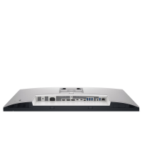 Tylny panel monitora Dell U2725QE 27 cali w kolorze srebrnym z widocznym układem portów: HDMI, DisplayPort, USB-C, USB-A oraz złączem sieciowym RJ-45.