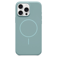 Etui Beats w kolorze Riptide Blue do iPhone 16 Pro Max z widocznym okręgiem MagSafe na pleckach oraz charakterystyczną wyspą aparatów z trzema obiektywami.