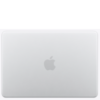 Srebrna obudowa laptopa Apple MacBook Neo 13 cali z charakterystycznym logo Apple umieszczonym centralnie na gładkiej pokrywie urządzenia.