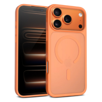 Etui do iPhone 17 Pro Crong Hybrid Matte MAG Cover pomarańczowe