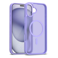 Etui do iPhone 17 Crong Hybrid Matte MAG Cover lawendowe