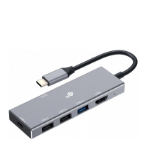Przejściówka TB USB-C HUB 7w1 HDMI, USBx3, USB-C, SD/TF