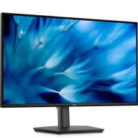 Monitor LCD Dell Pro E2726DS 27 cali w kolorze czarnym z cienkimi ramkami, widoczny od frontu na stabilnej podstawie z logo producenta na dolnej krawędzi.