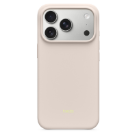 Etui Beats MagSafe w kolorze Lime Stone do iPhone 17 Pro, widok na plecki z charakterystyczną wyspą aparatów, srebrnym panelem oraz logo Beats na dole.