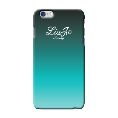 Zielone etui Liu Jo Hard Case do iPhone 6+ i 6s+ z gradientowym przejściem kolorów, widocznym logo marki z kropek oraz wycięciem na aparat fotograficzny.