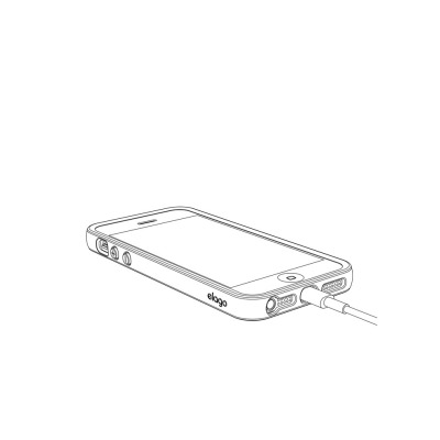 Etui do iPhone 5/5S/SE Elago S5 Bumper Jeans Indigo - niebieskie