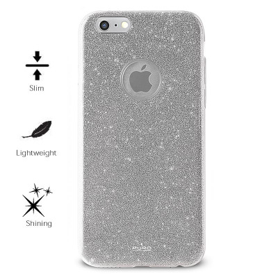 Etui do iPhone 7/8/SE 2020 PURO Glitter Shine Cover - srebrne