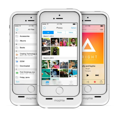 Mophie z baterią 32GB 2000mAh Space Pack iPhone 5/5S/SE Białe