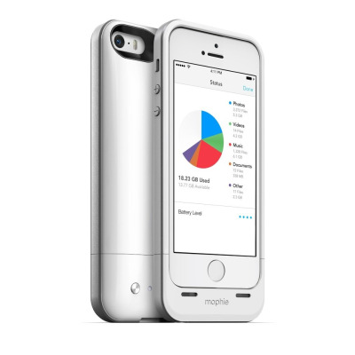 Mophie z baterią 32GB 2000mAh Space Pack iPhone 5/5S/SE Białe