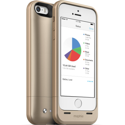 Mophie z baterią 32GB 2000mAh Space Pack iPhone 5/5S/SE Złote