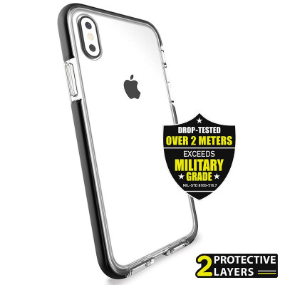 Etui do iPhone X PURO Impact Pro Flex Shield - czarne 