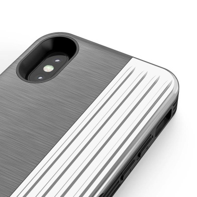 Etui do iPhone X/Xs Zizo Retro Series - szaro-czarne