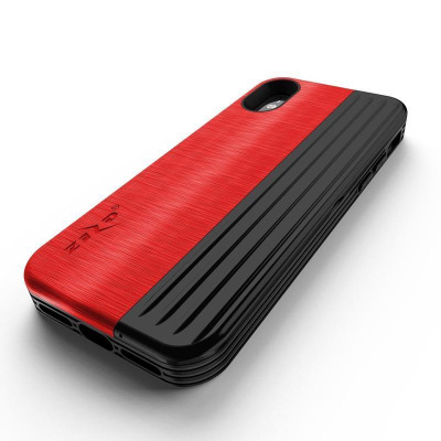 Etui do iPhone X/Xs Zizo Retro Series - czarno-czerwone