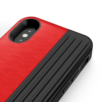 Etui do iPhone X/Xs Zizo Retro Series - czarno-czerwone