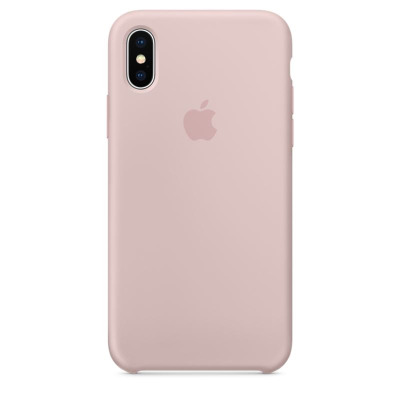 Apple Silicone Case - Silikonowe etui iPhone X (piaskowy róż)