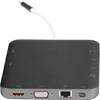 Stacja dokująca eSTUFF USB-C Docking Hub - szara 